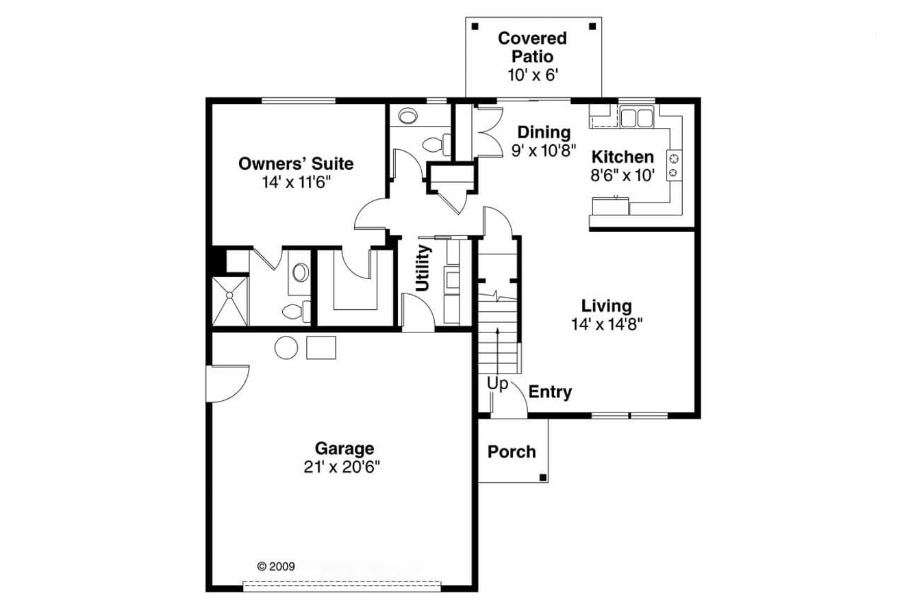 Traditional House Plan - Wethersfield 61119 - 1st Floor Plan