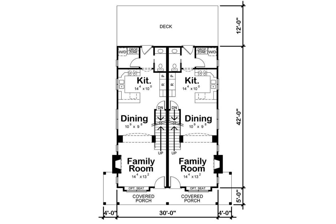 Country House Plan - Lynnae 61326 - 1st Floor Plan