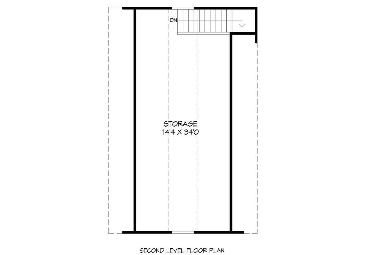 Secondary Image - Traditional House Plan - 61405 - 2nd Floor Plan