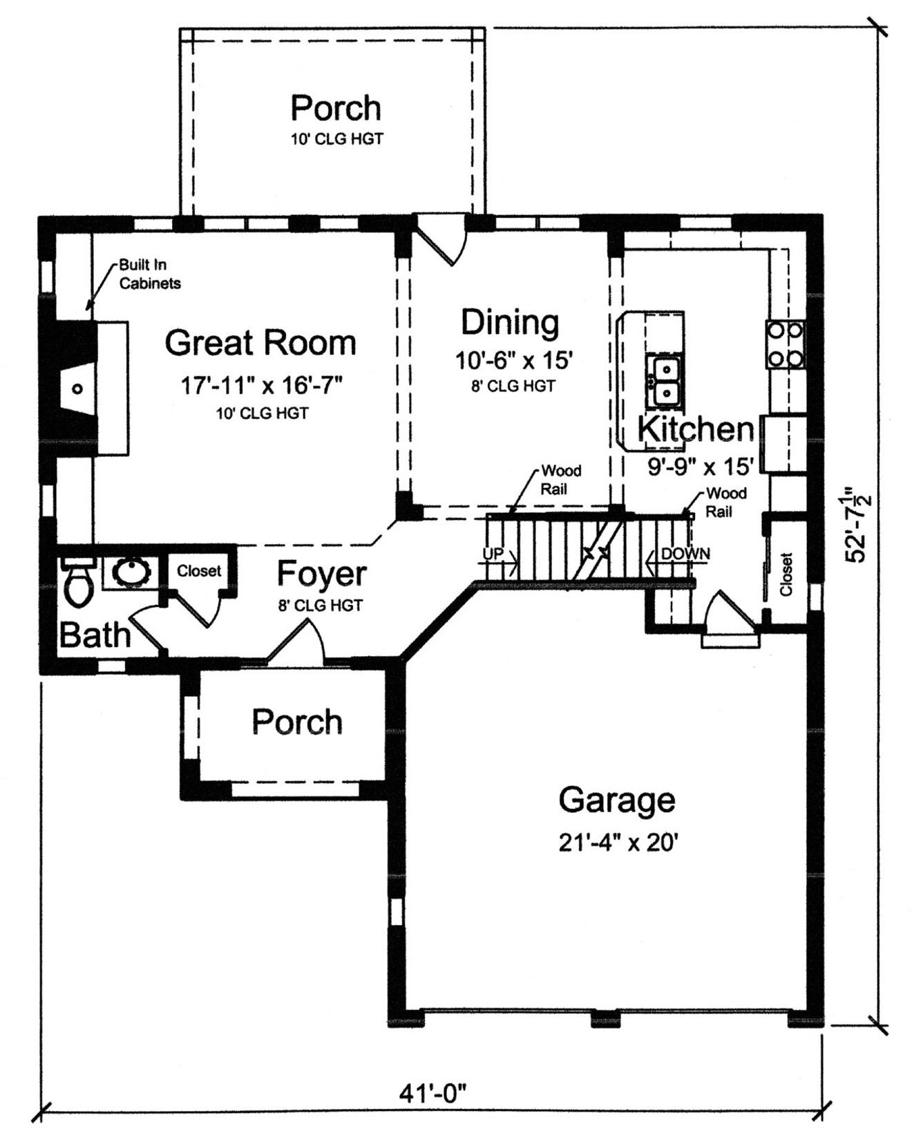 Traditional House Plan - Verona 61642 - 1st Floor Plan