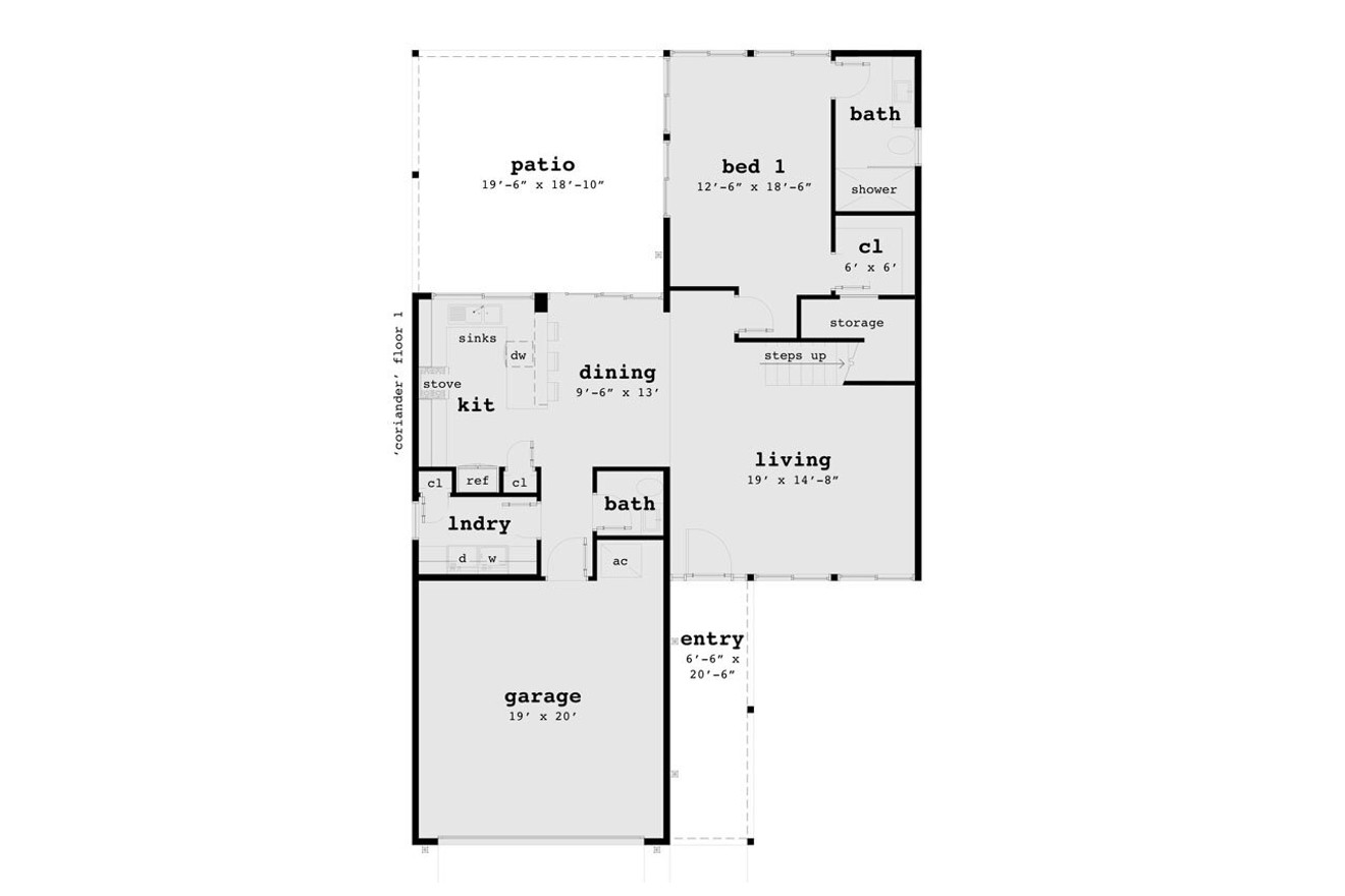 Modern House Plan - Coriander 61728 - 1st Floor Plan