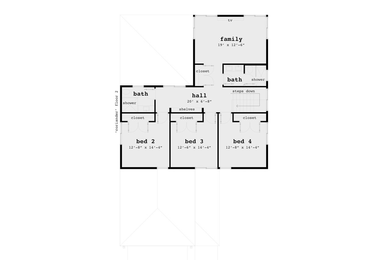 Secondary Image - Modern House Plan - Coriander 61728 - 2nd Floor Plan