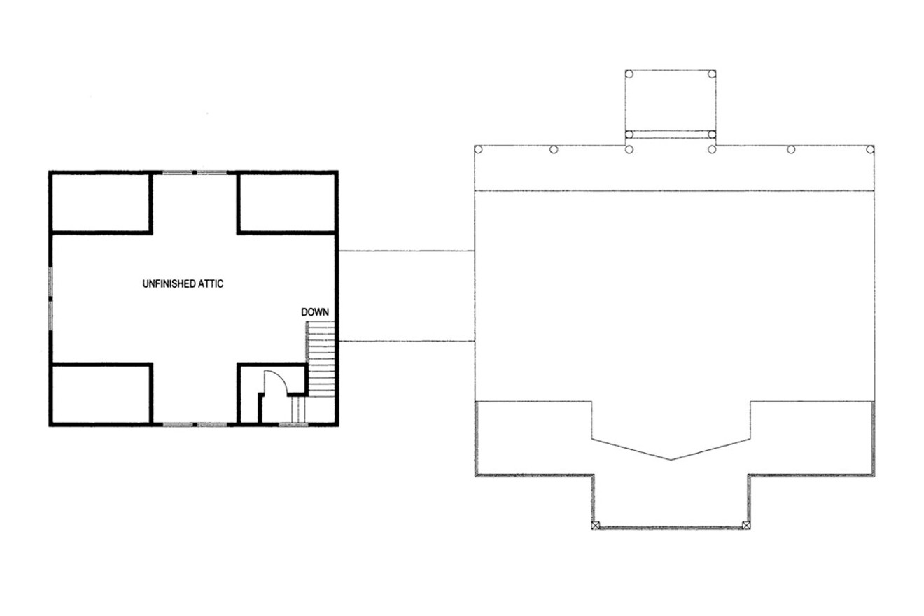 Craftsman House Plan - 61989 - 2nd Floor Plan