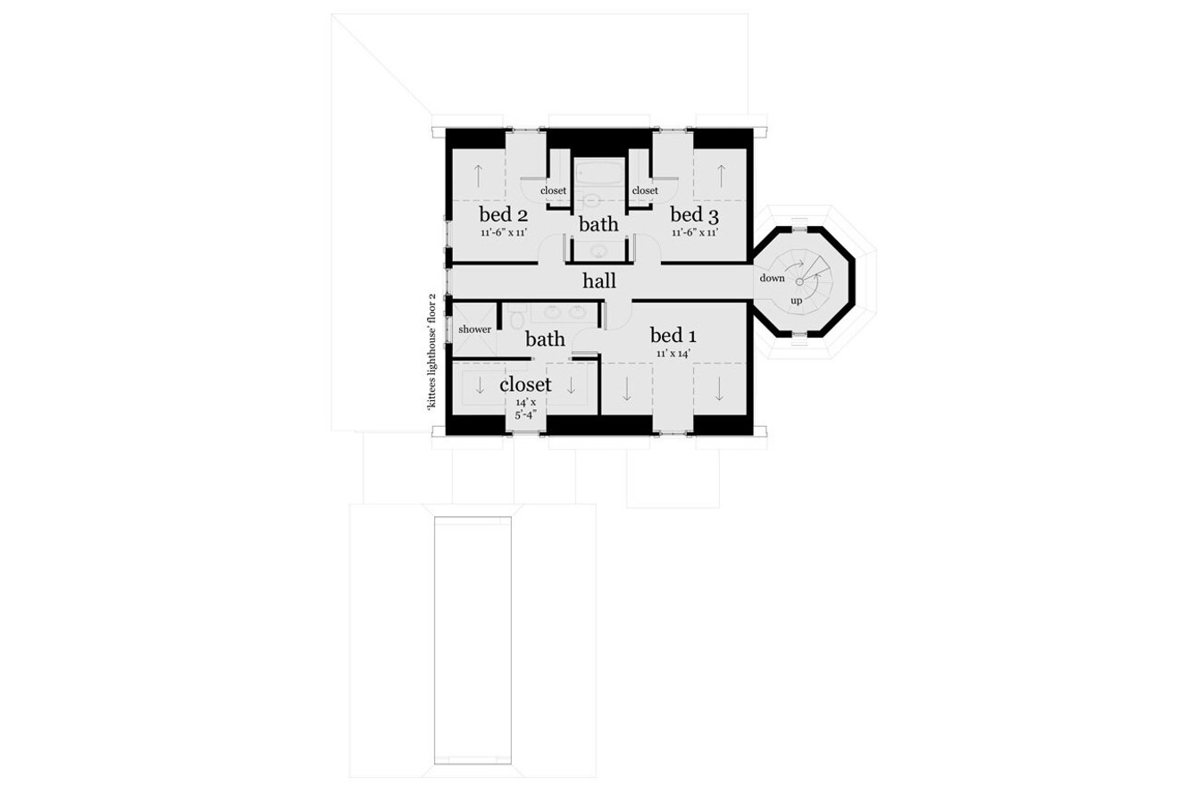 Secondary Image - Cape Cod House Plan - Kittee's Lighthouse 62135 - 2nd Floor Plan
