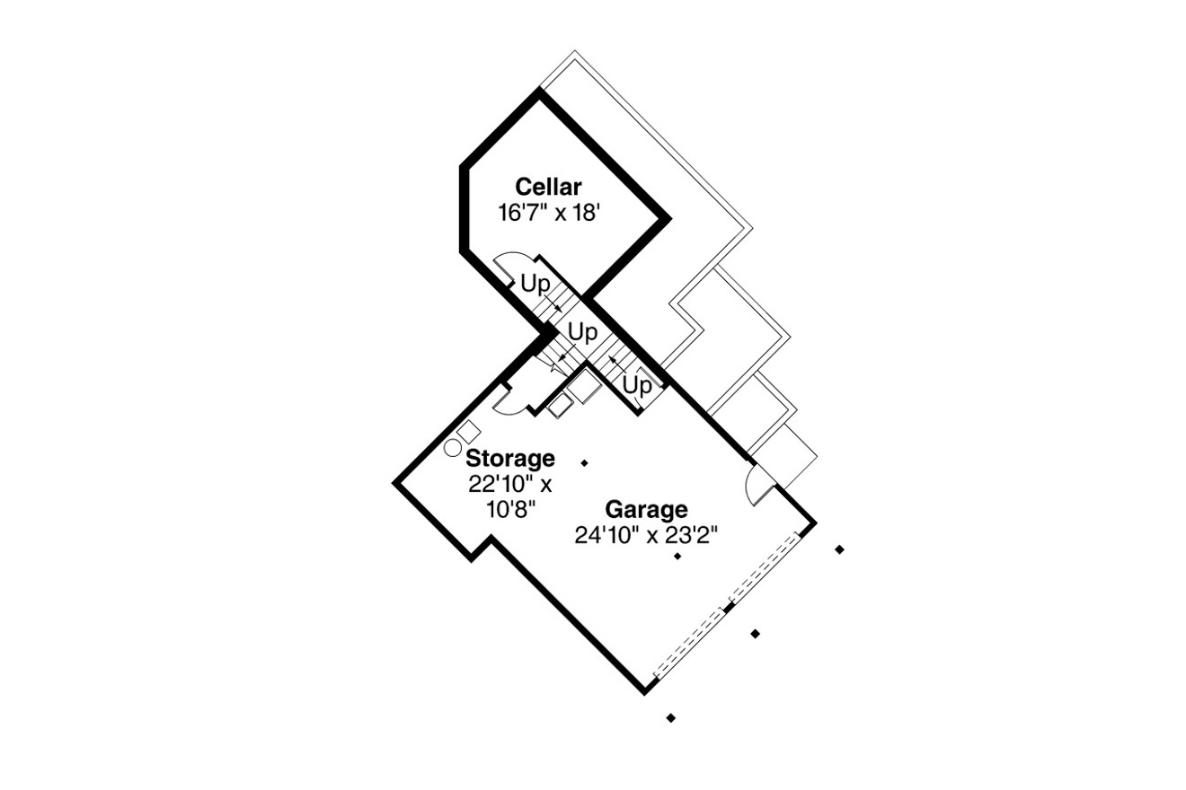 Secondary Image - European House Plan - Delfino 62332 - Basement Floor Plan