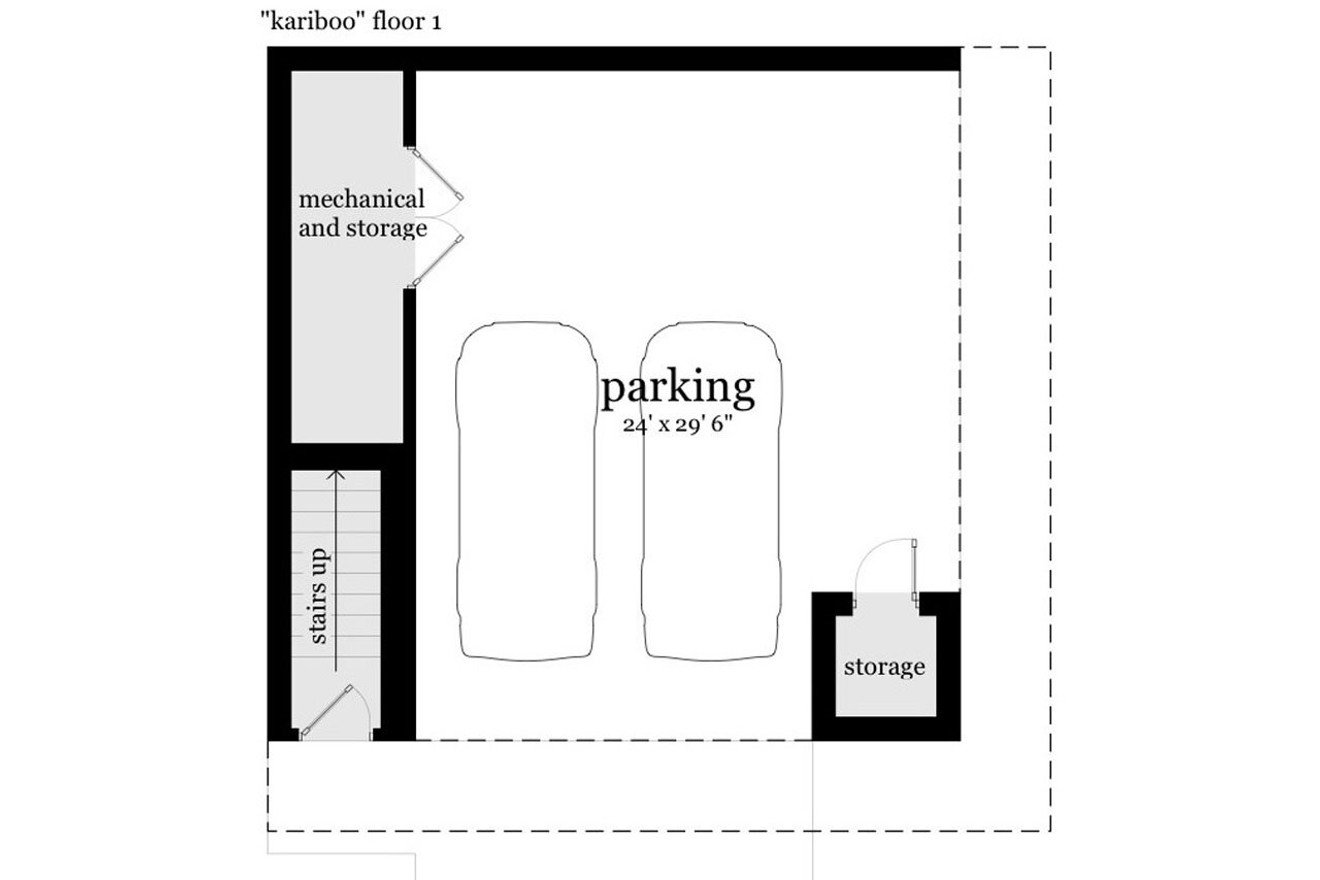 Secondary Image - Modern House Plan - Kariboo 62349 - 1st Floor Plan