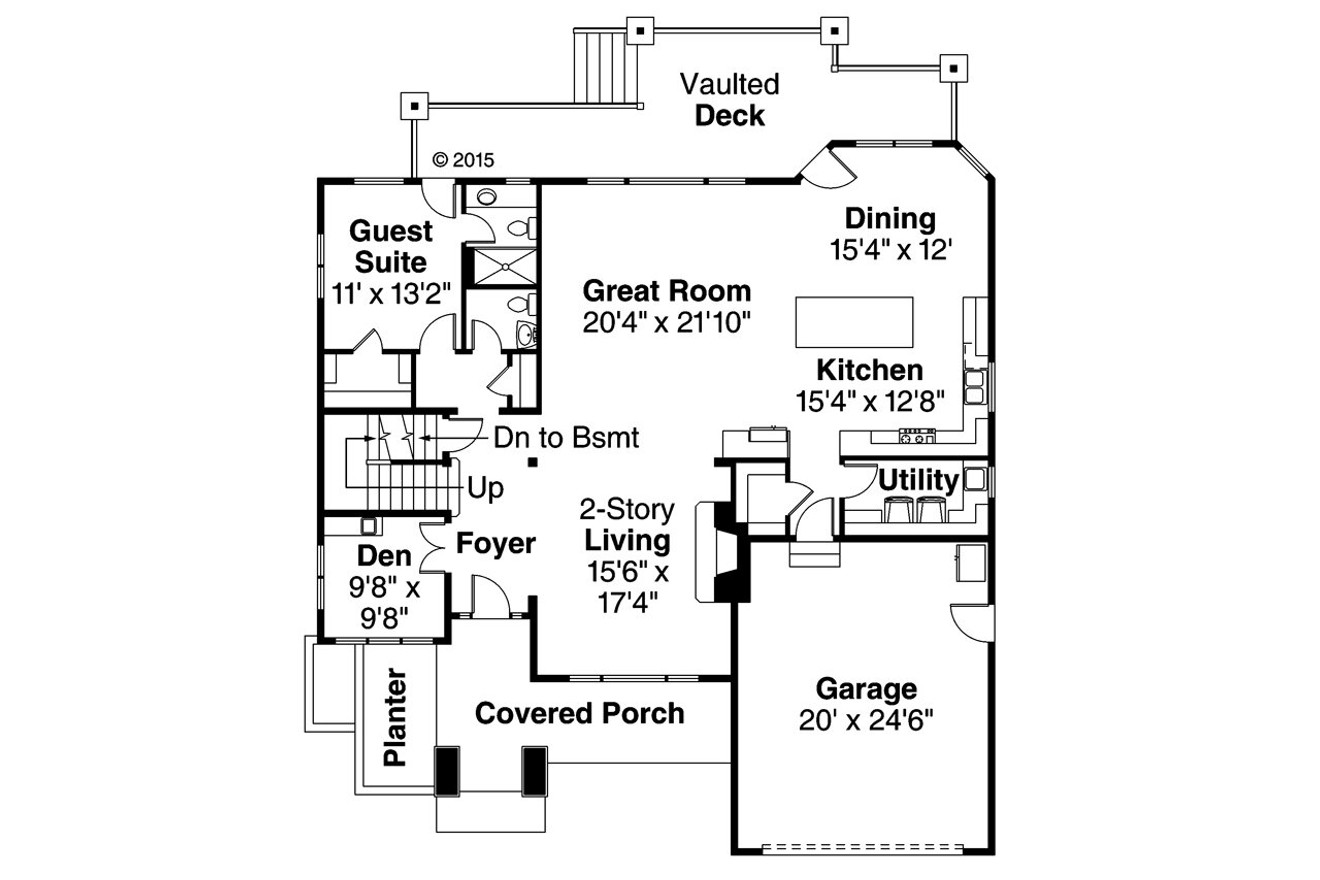Mediterranean House Plan - Summerdale 62387 - 1st Floor Plan