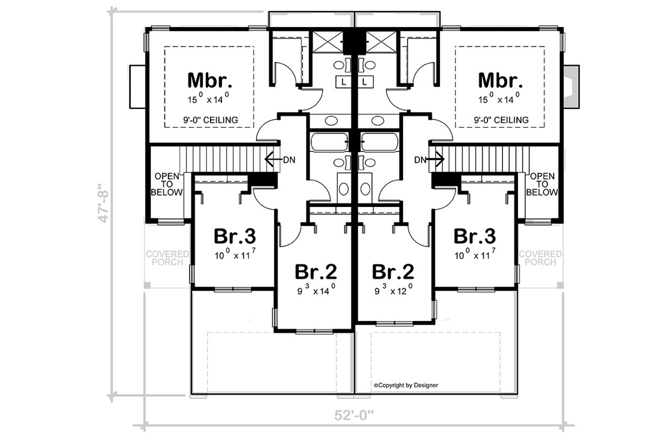Secondary Image - Traditional House Plan - Tarkenton 62410 - 2nd Floor Plan