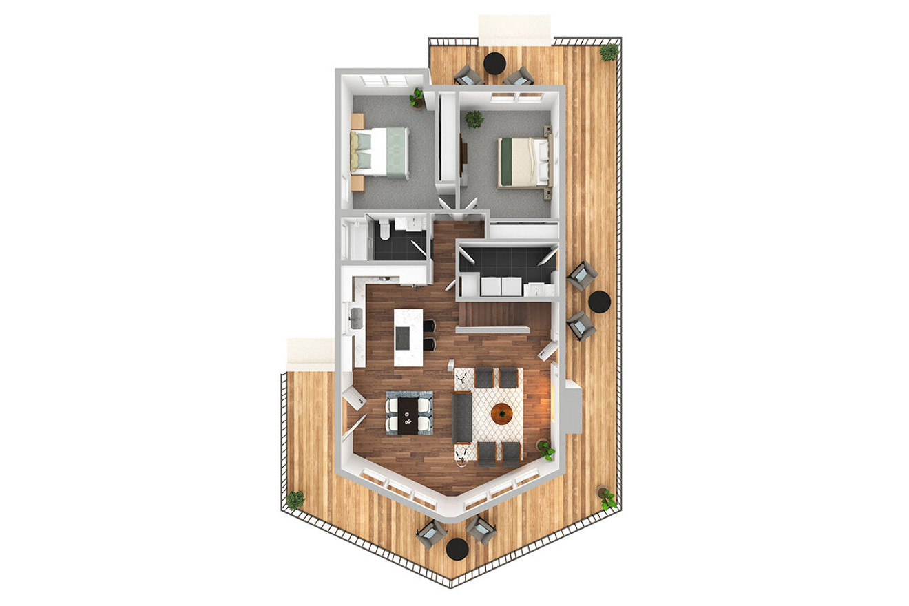 Logsden 3D First Floor Plan - 1st Floor Plan