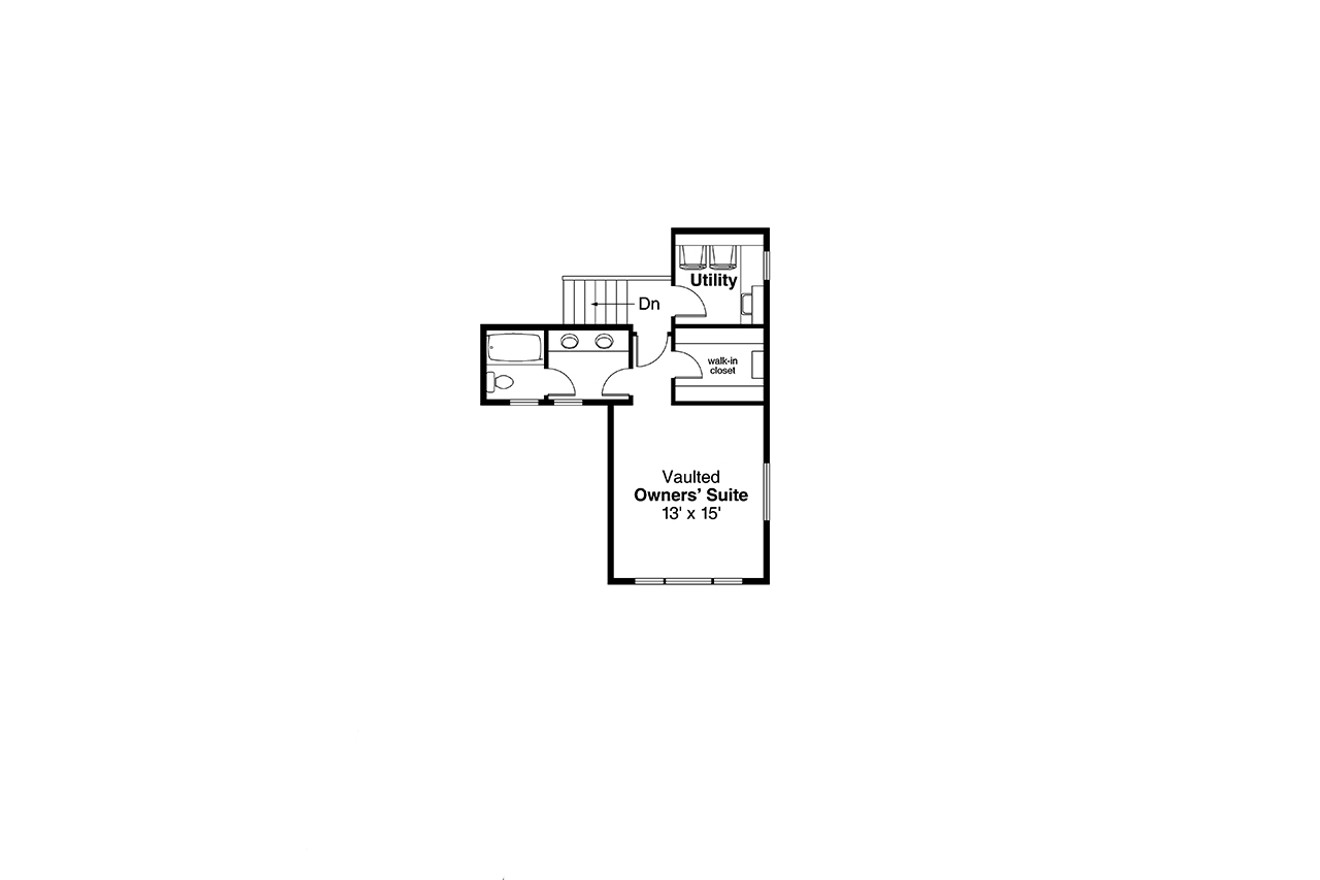 Secondary Image - Contemporary House Plan - Ossage 62510 - 2nd Floor Plan