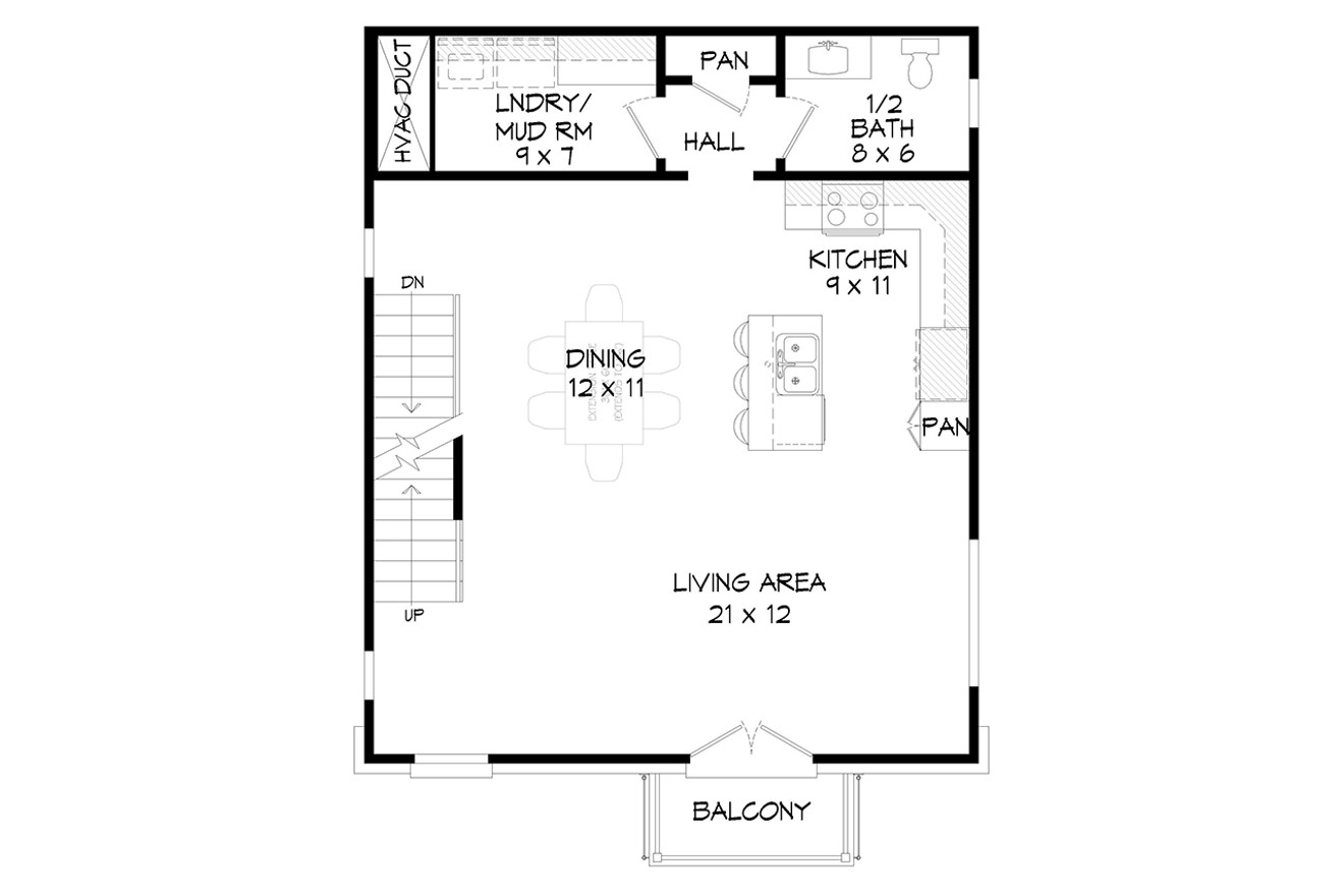 Secondary Image - Contemporary House Plan - Snellville 63072 - 2nd Floor Plan
