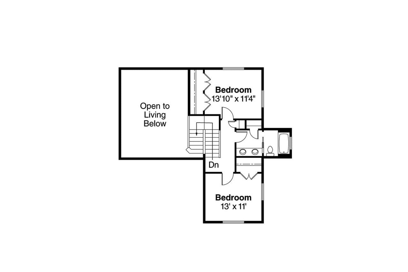 Secondary Image - Craftsman House Plan - Roosevelt 63783 - 2nd Floor Plan