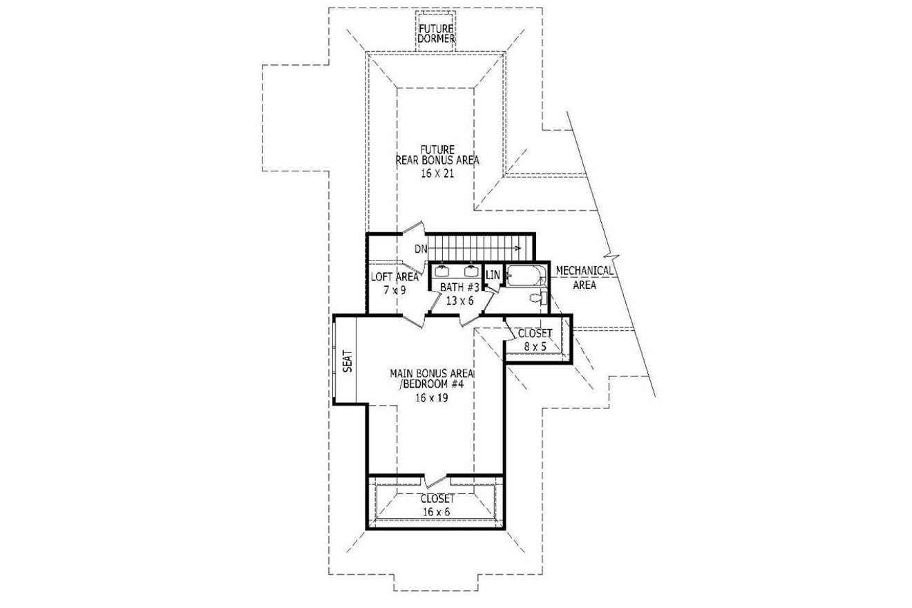 Secondary Image - Craftsman House Plan - Pecan Trail 64855 - 2nd Floor Plan