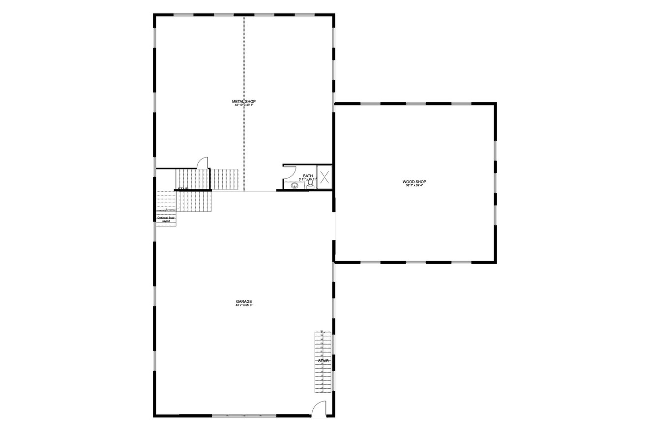Farmhouse House Plan - Danfors 64927 - 1st Floor Plan