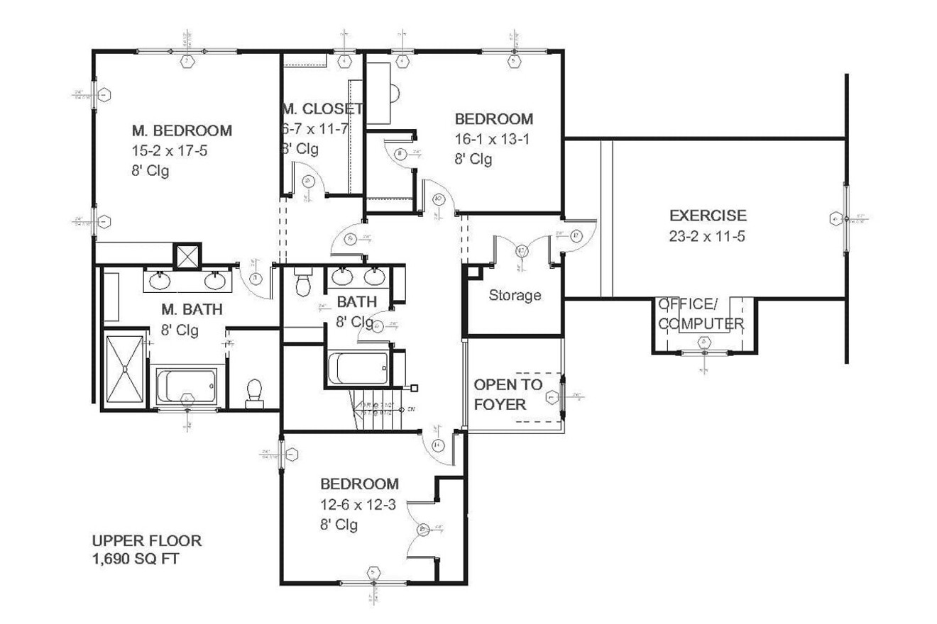 Secondary Image - Traditional House Plan - Charles 65251 - 2nd Floor Plan