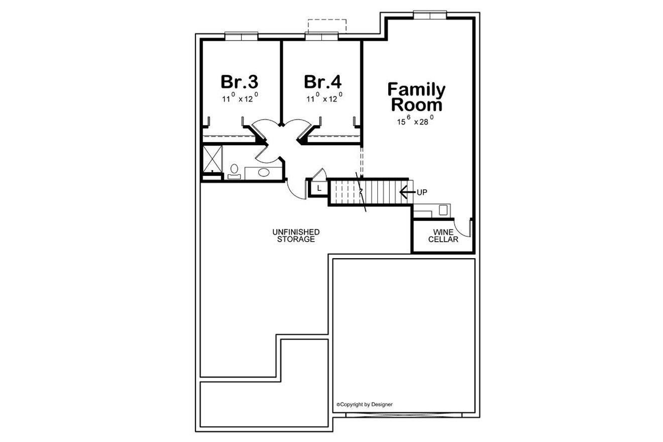 Cottage House Plan - 65692 - Basement Floor Plan