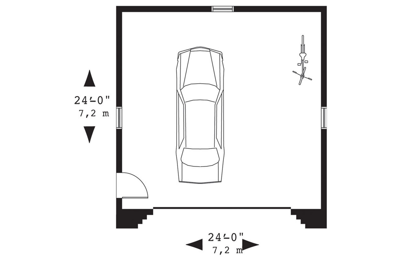 European House Plan - Utopia 66667 - 1st Floor Plan
