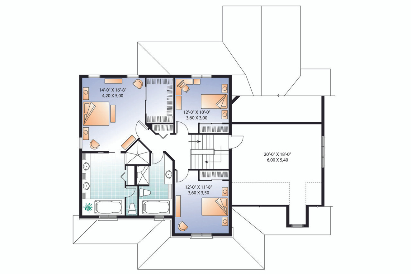 Country House Plan - Marseille 2 66735 - 2nd Floor Plan