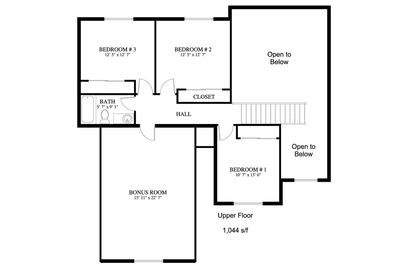 Secondary Image - Traditional House Plan - Bell 67360 - 2nd Floor Plan