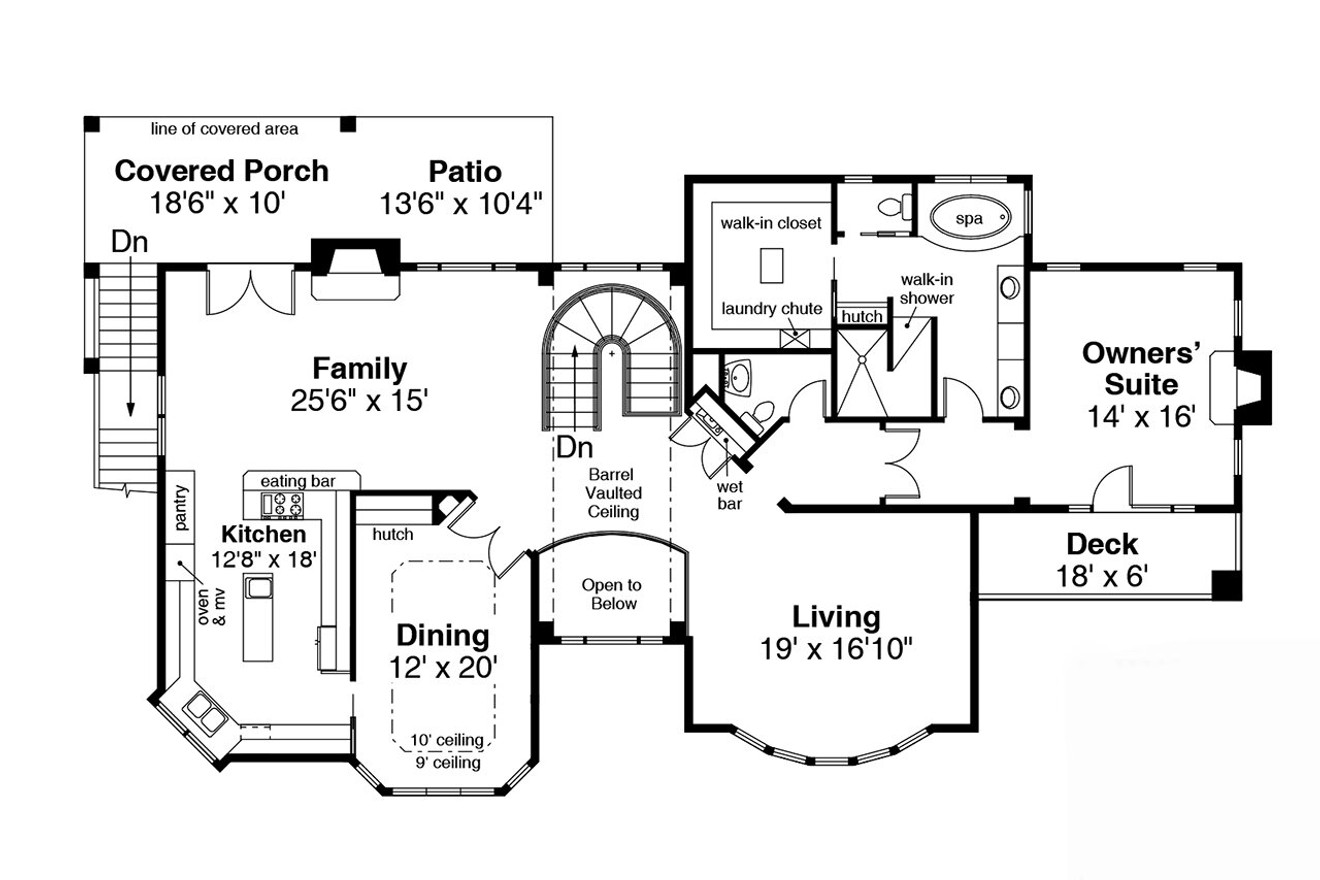 Southwest House Plan - Stratton 67669 - 2nd Floor Plan