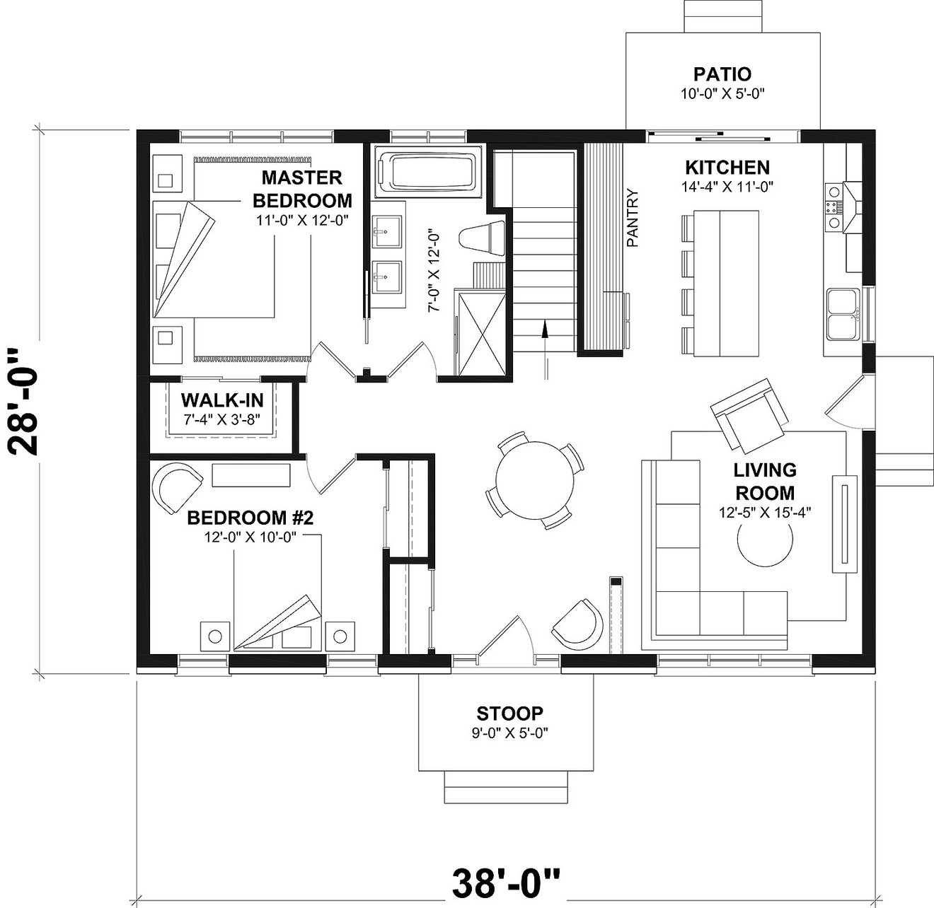 Ranch House Plan - Briere 67929 - 1st Floor Plan