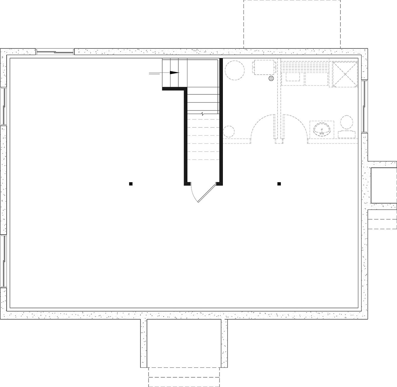 Ranch House Plan - Briere 67929 - Basement Floor Plan