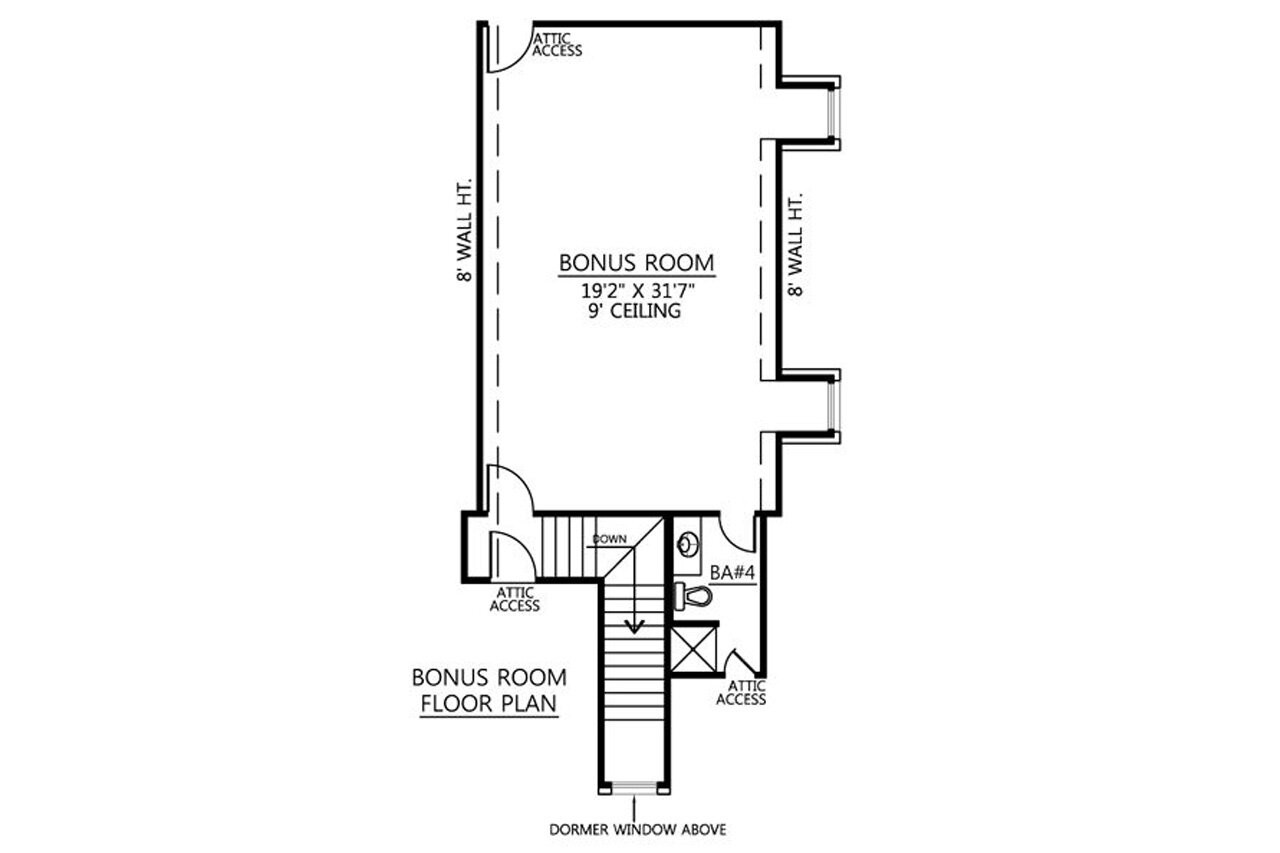 European House Plan - St. Augustine 67997 - 2nd Floor Plan