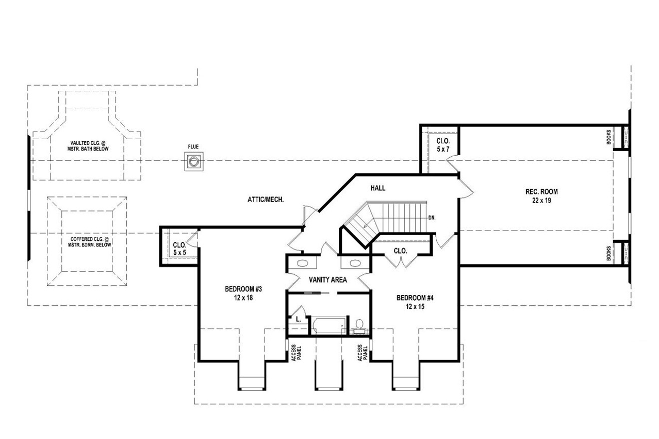 Secondary Image - Country House Plan - 68322 - 2nd Floor Plan