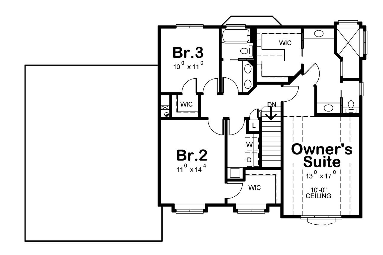 Craftsman House Plan - Costello 68953 - 2nd Floor Plan
