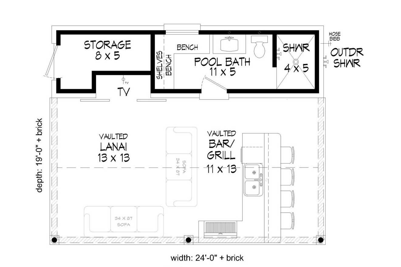 Traditional House Plan - Park Place 68985 - 1st Floor Plan