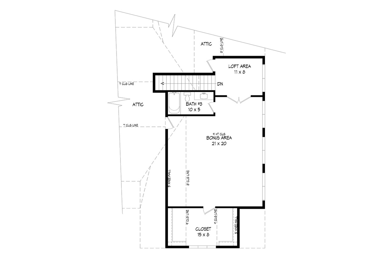 Farmhouse House Plan - Texas Farmhouse 69106 - 2nd Floor Plan