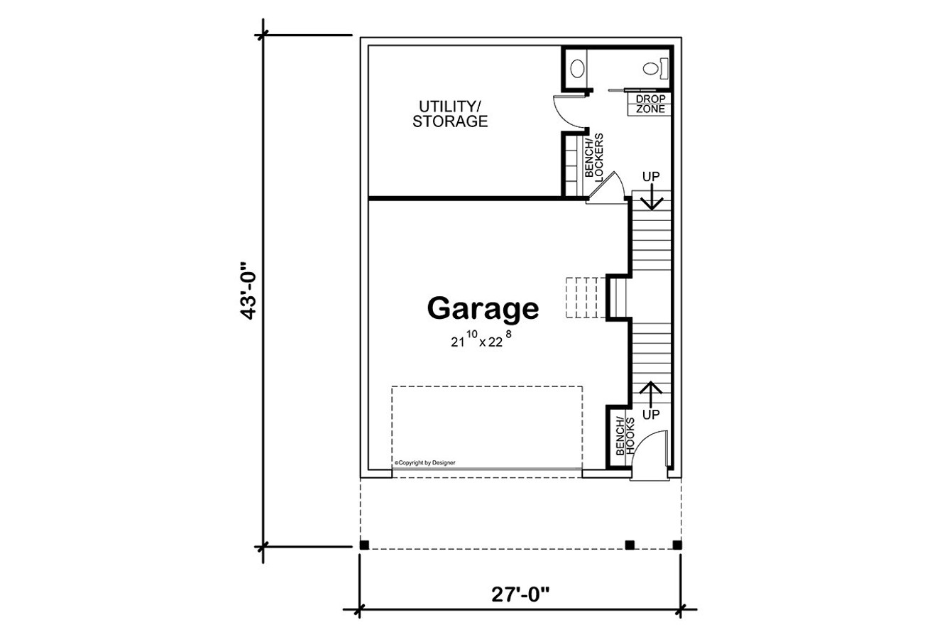 Contemporary House Plan - Wendling Park 69426 - Basement Floor Plan