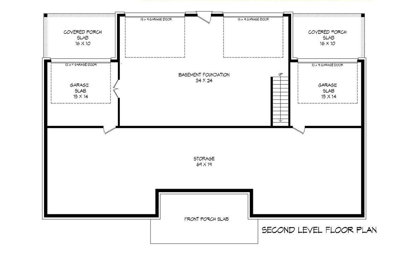 Prairie House Plan - Bear Pen 69682 - 2nd Floor Plan