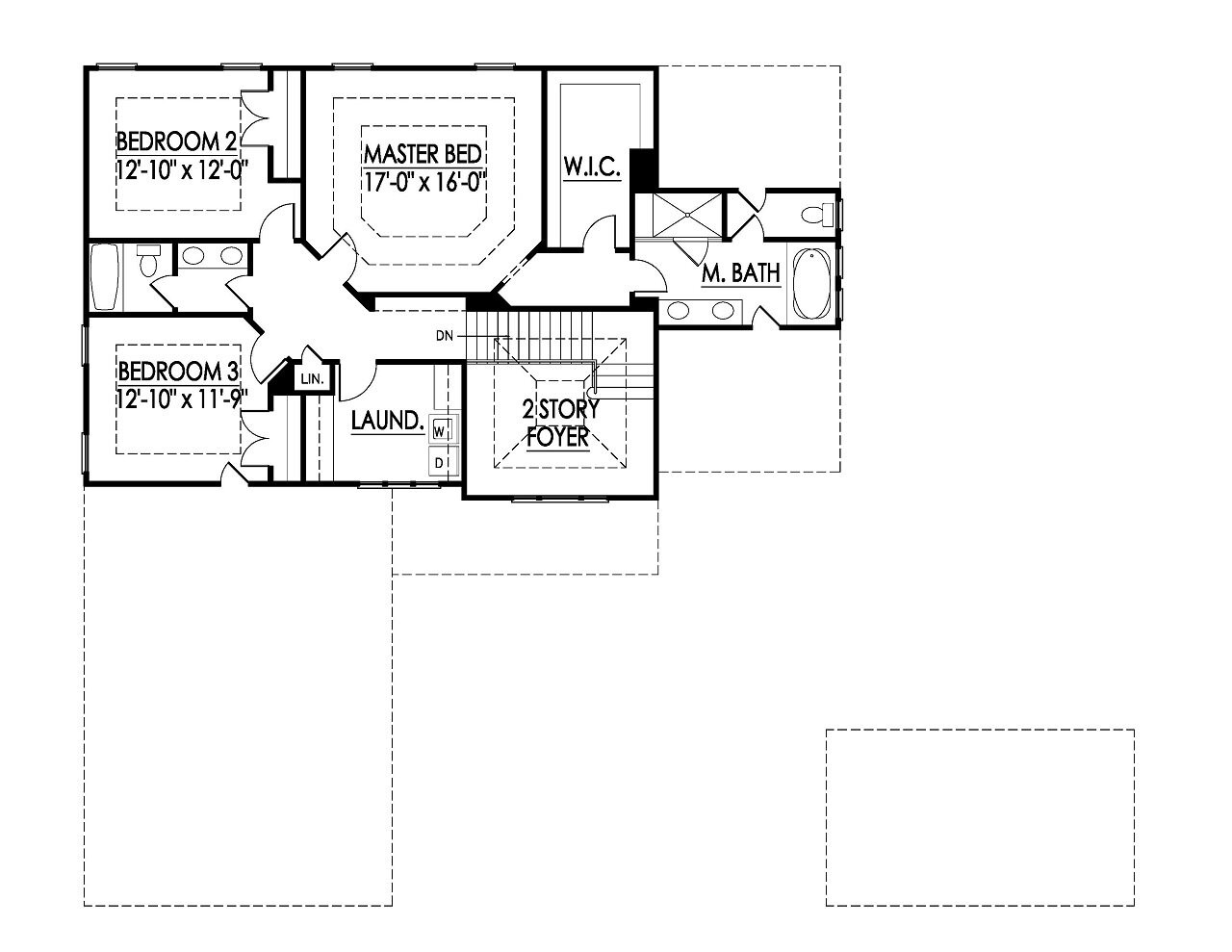 Craftsman House Plan - 69721 - 2nd Floor Plan