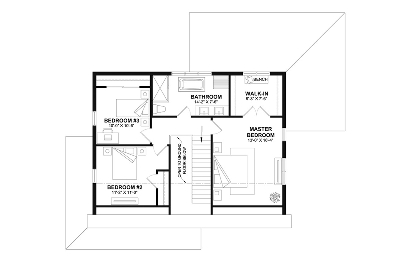 Cottage House Plan - Beausejour 5 69795 - 2nd Floor Plan