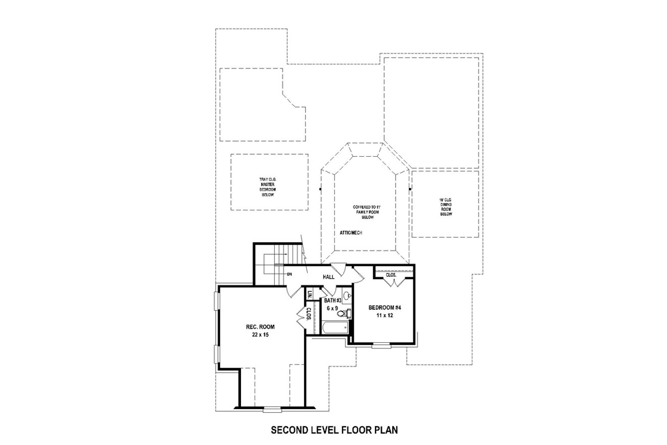 Secondary Image - European House Plan - 70050 - 2nd Floor Plan
