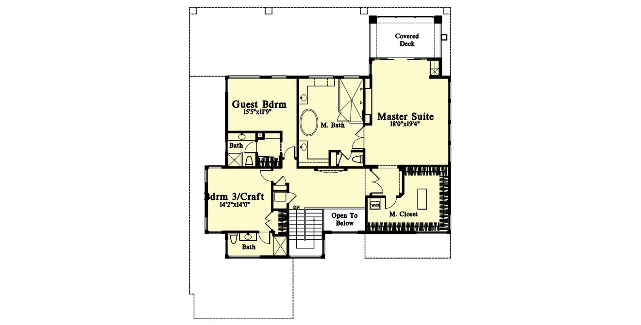 Modern House Plan - 70183 - 2nd Floor Plan