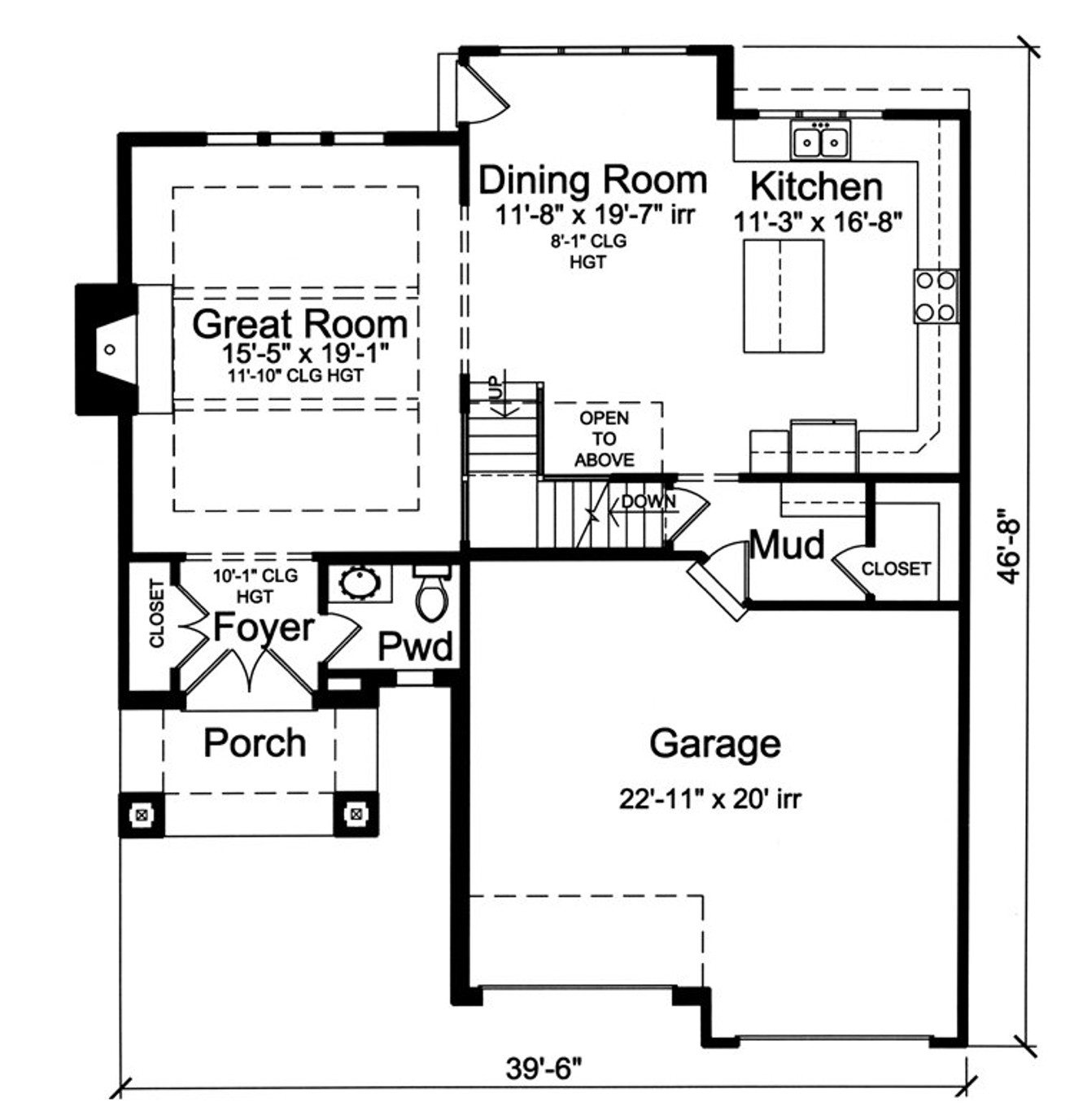 Contemporary House Plan - The Valencia 70216 - 1st Floor Plan
