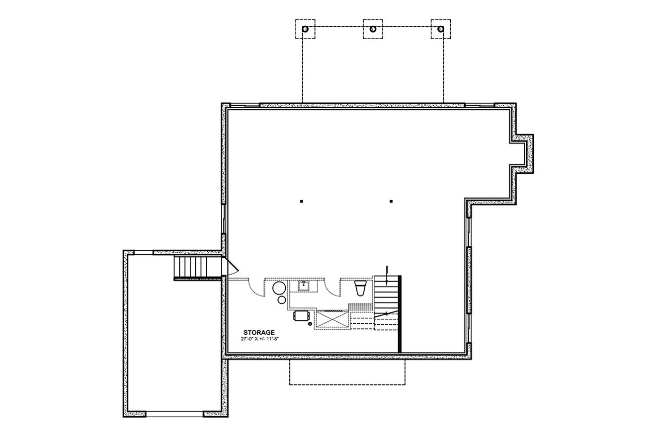Farmhouse House Plan - Hygge 3 70275 - Basement Floor Plan