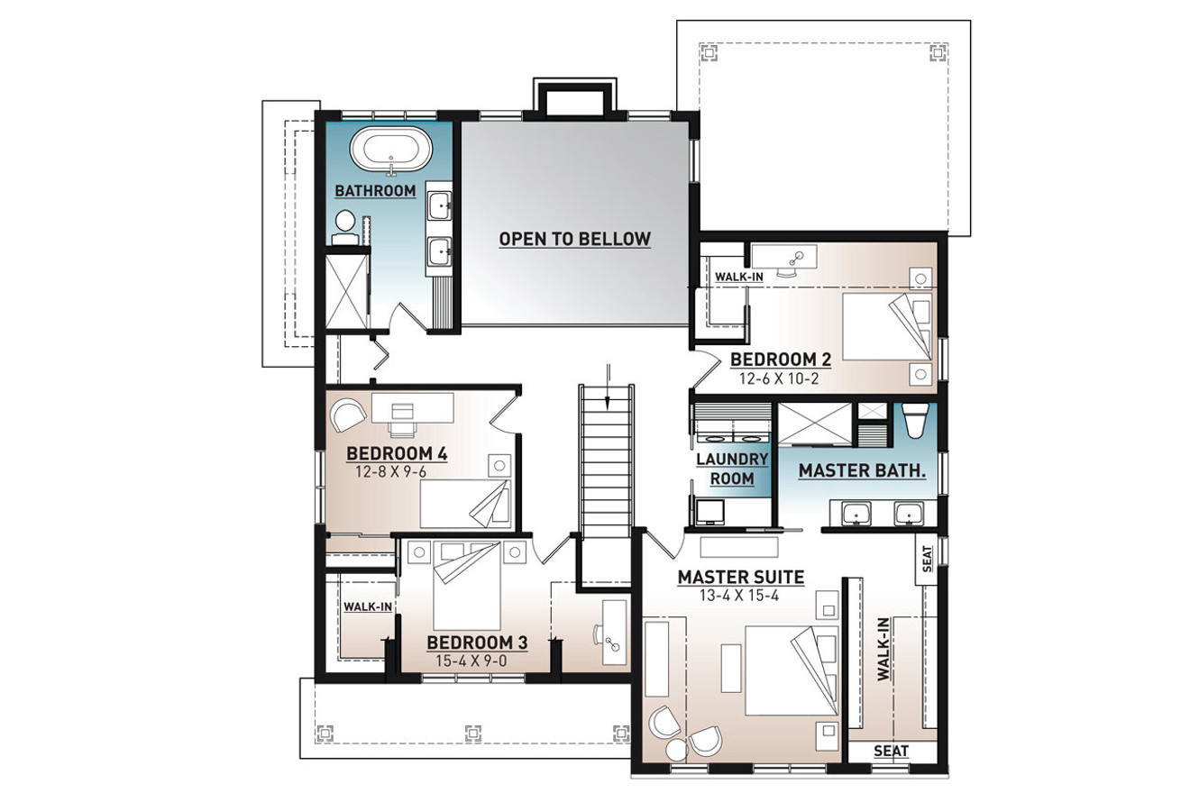 Farmhouse House Plan - St-Arnaud 3 70435 - 2nd Floor Plan