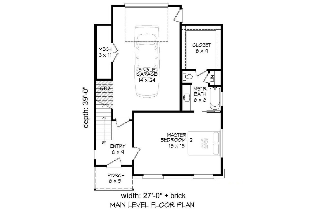 Modern House Plan - Claiborne 70764 - 1st Floor Plan