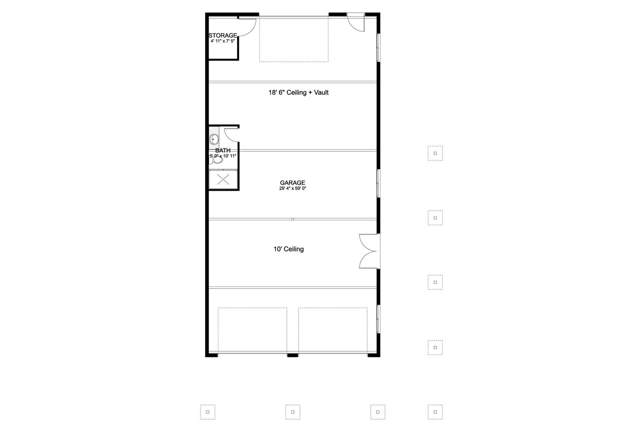 Traditional House Plan - Potts 70765 - 1st Floor Plan
