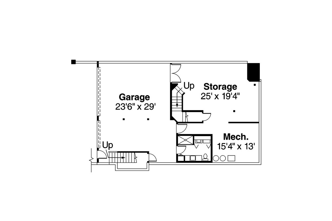 European House Plan - Brynwood 70997 - Basement Floor Plan