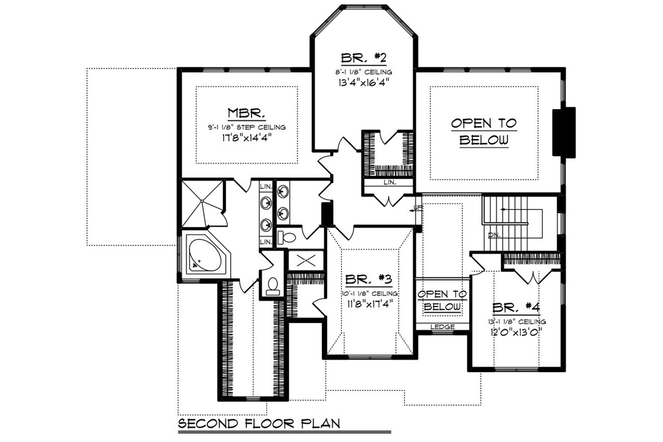 Secondary Image - Bungalow House Plan - 71099 - 2nd Floor Plan