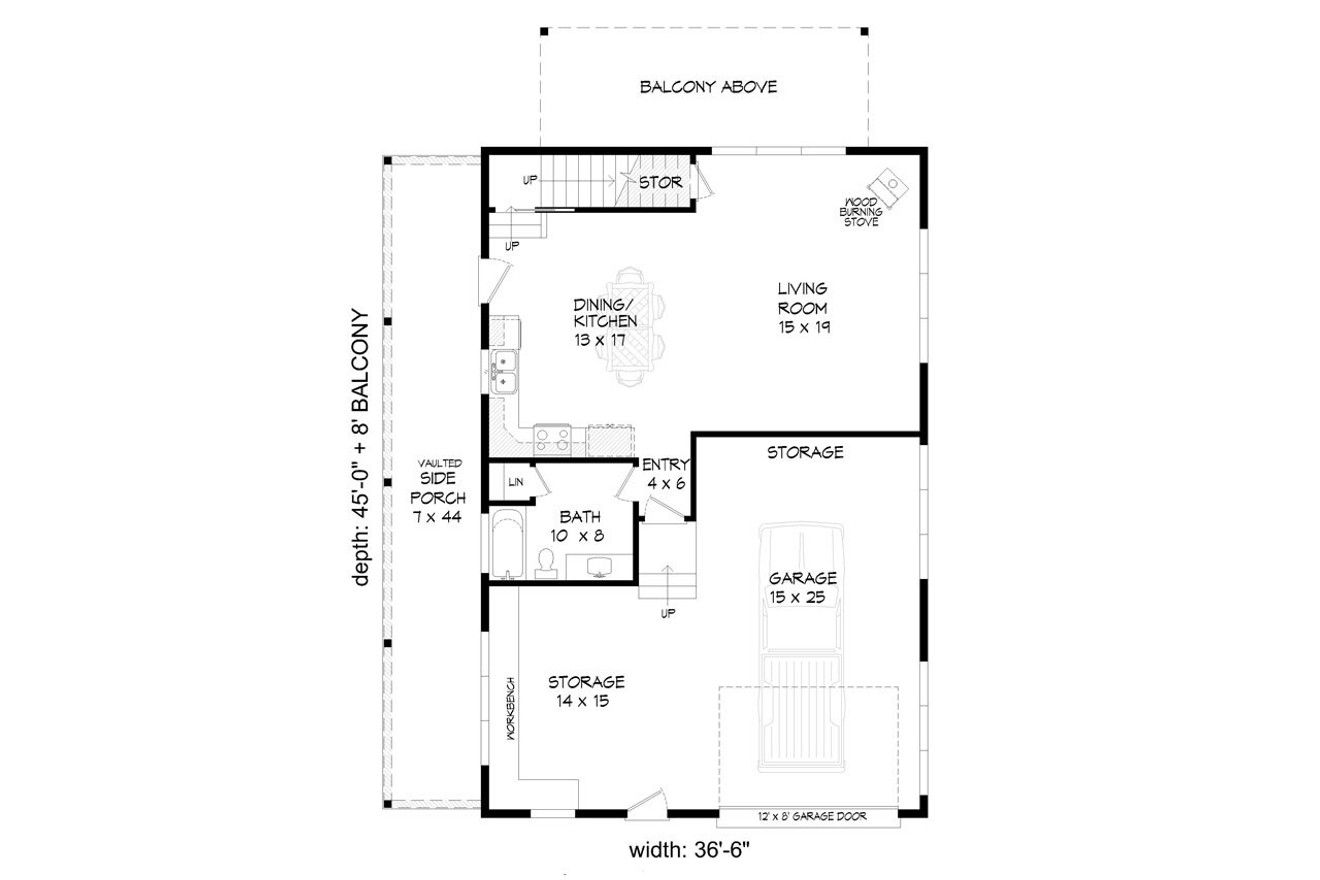 Craftsman House Plan - Grizzly Peak 71119 - 1st Floor Plan