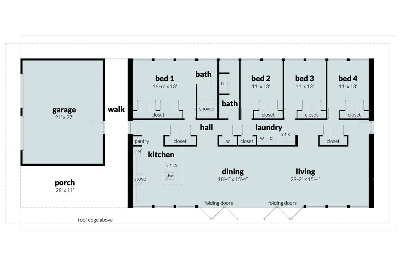 Modern House Plan - Bamboo 71206 - 1st Floor Plan