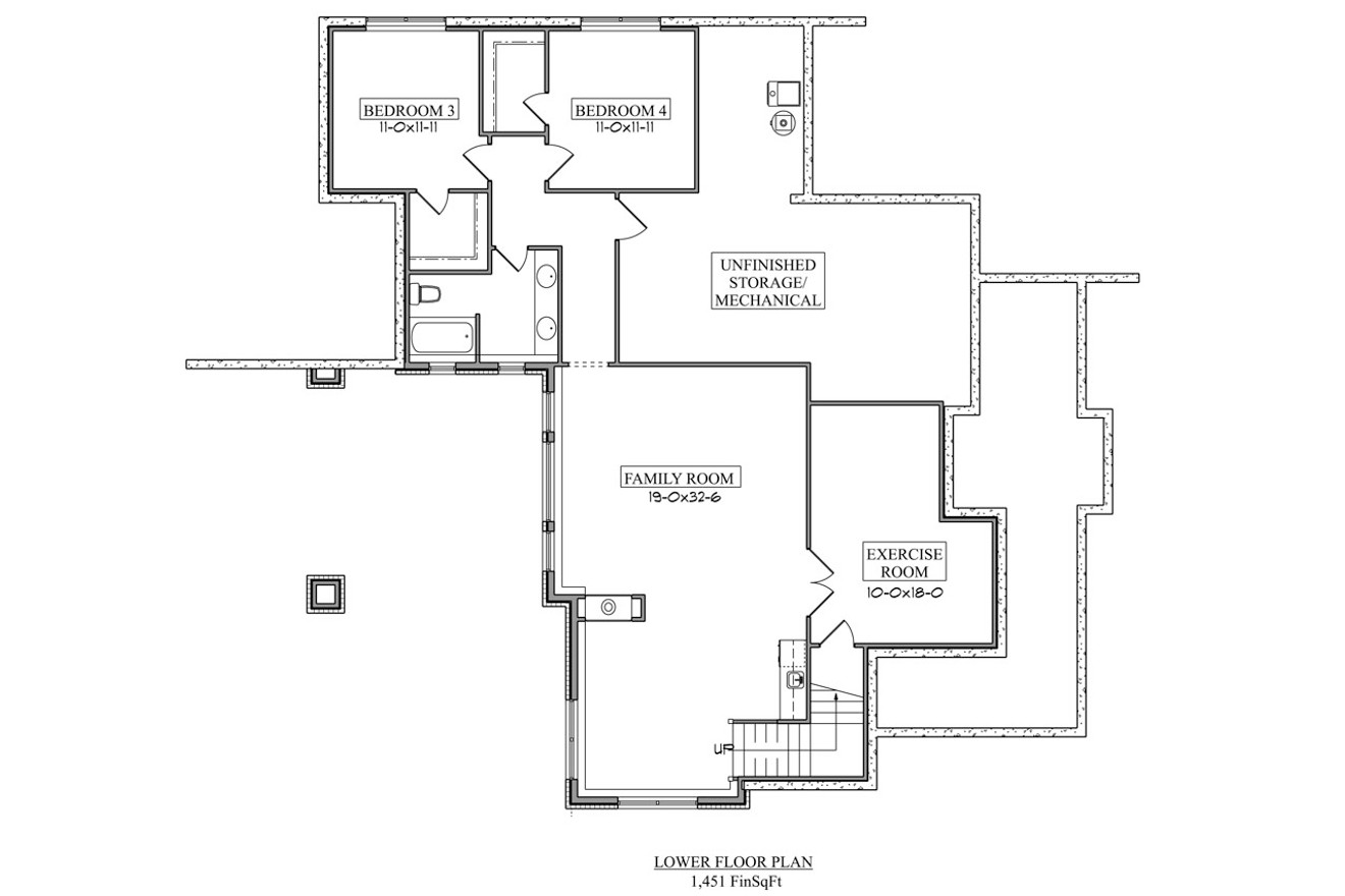 Craftsman House Plan - Naven 71471 - Basement Floor Plan