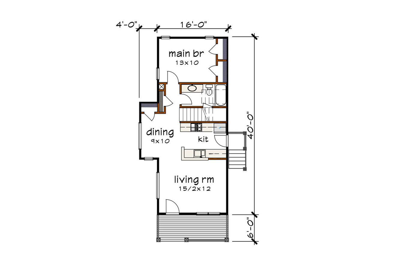 Country House Plan - 71944 - 1st Floor Plan