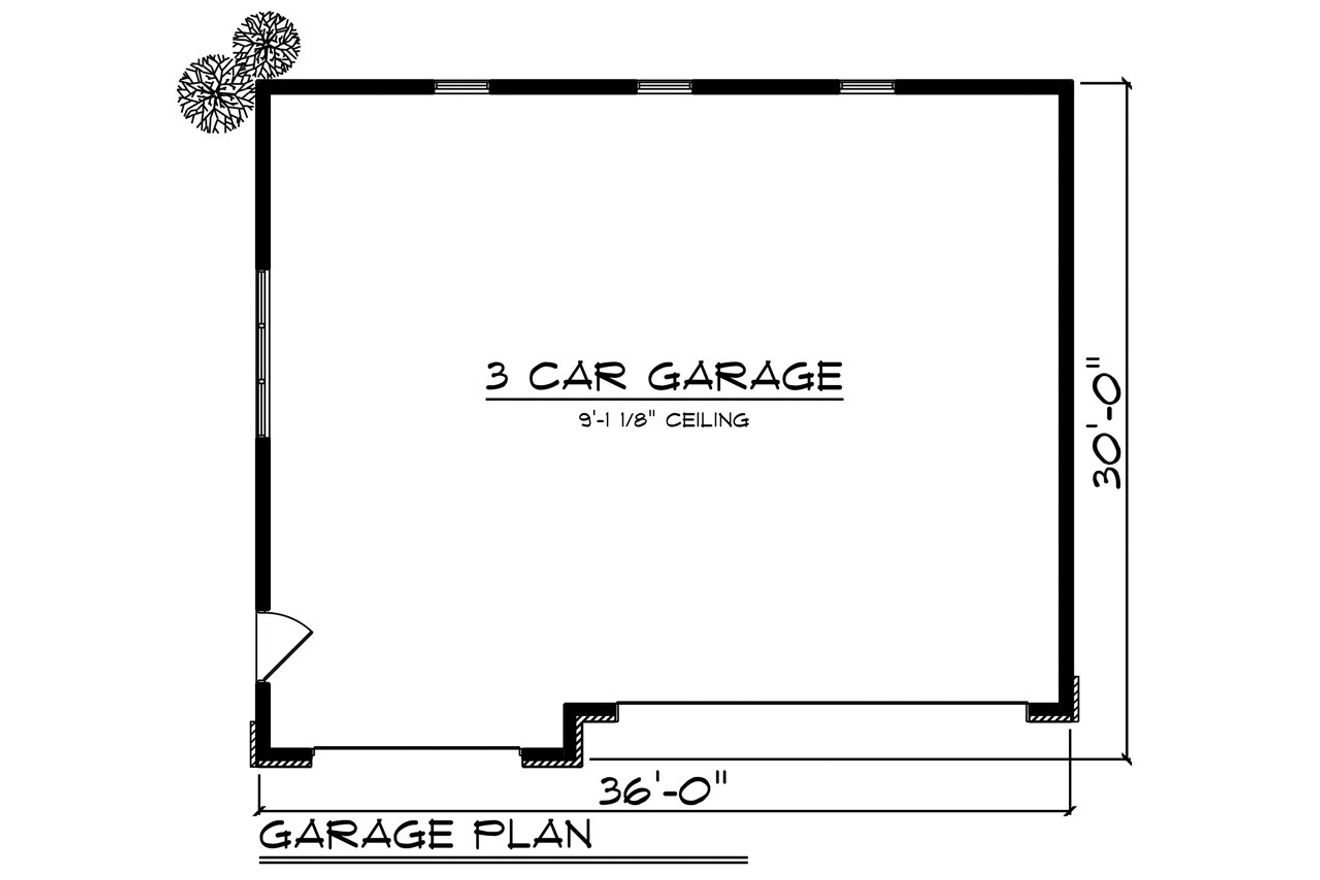 Traditional House Plan - 72411 - 1st Floor Plan