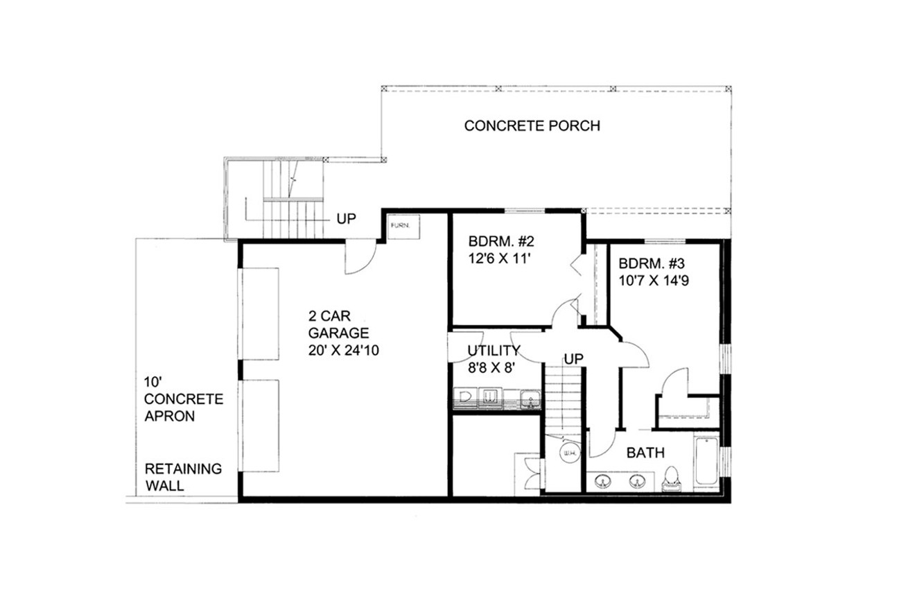 Traditional House Plan - 72422 - Basement Floor Plan